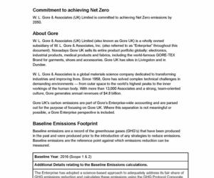 Gore Carbon Reduction Plan Template